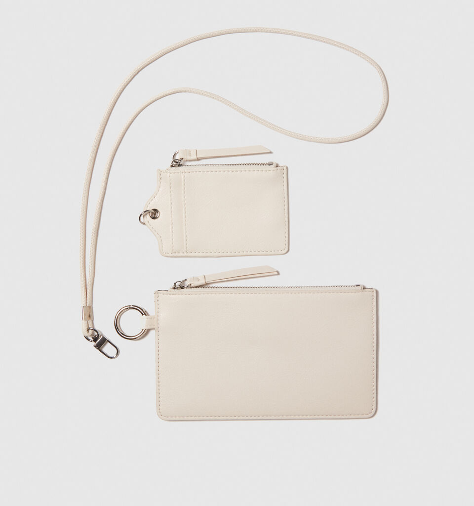 Cell phone holder with card holder - null - Creamy White | Sisley image number 2